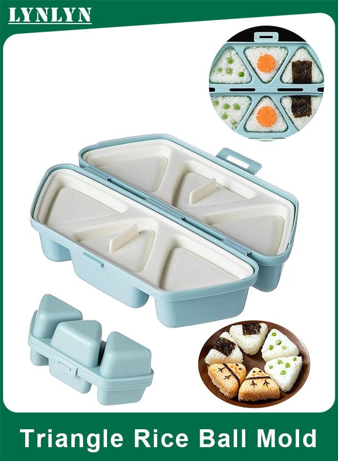 LYNLYN 6-in-1 Onigiri Rice Ball Mold, Triangle Sushi Maker with Non-Stick Design, Multifunctional Rice Mold for Bento, Lunch Boxes and Easy Storage - Image 1